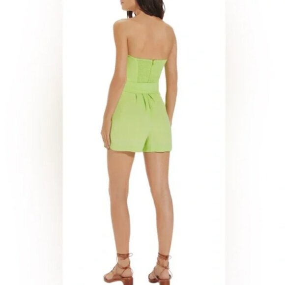 ViX by Paula Hermanny Serena Mini Jumper Romper Lime Green Size 6 NWT - Picture 2 of 7